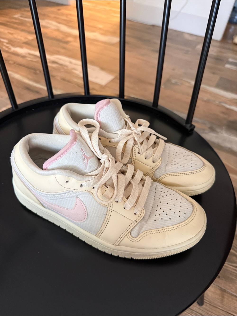 Nike Jordans Women’s Low-Top Sneakers in Cream & Light Pink